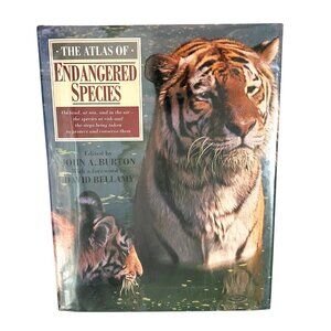 The Atlas of Endangered Species Hardcover Vintage 1990s